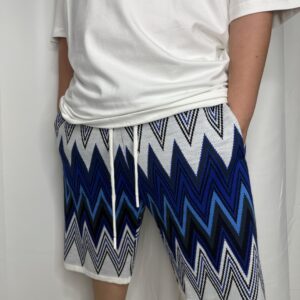 מכנס 'ZIGZAG' כחול לבן