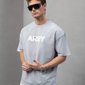 חולצה 'ARMY' אפור