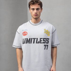 חולצה 'LIMITLESS' אפור