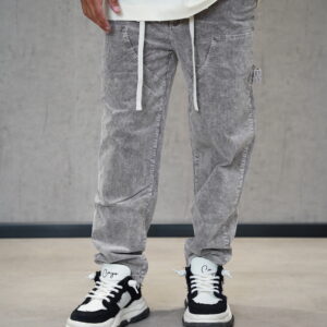 גינס קורדרוי אפור