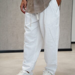 מכנס פשתן לבן