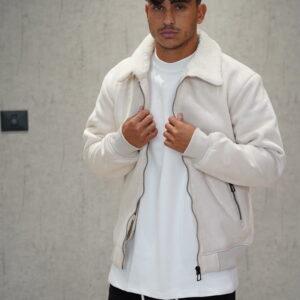 מעיל פרווה שמנת