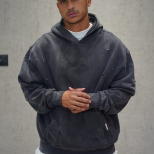 חליפת קרעים אפור כהה