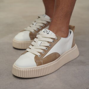 נעל 'RUN' לבן חום