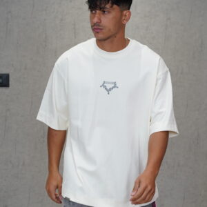 חולצה 'HRT' שמנת