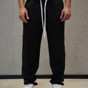 מכנס פשתן שחור