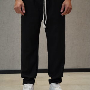 מכנס פשתן 'ORZ' שחור